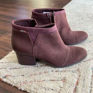 $50 Tom’s Purple metallic suede/leather booties. Excellent condition. 8.5